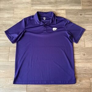 Kansas State‎ K-State Wildcats Purple Polo Shirt College Collegiate Mens XL